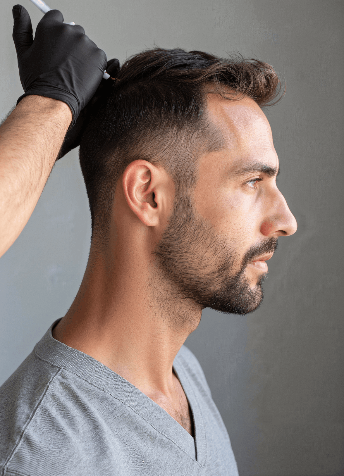MAN RECEIVING PRP/PRF TREATMENT FOR HAIR LOSS MAN RECEIVING PRP/PRF TREATMENT FOR HAIR LOSS